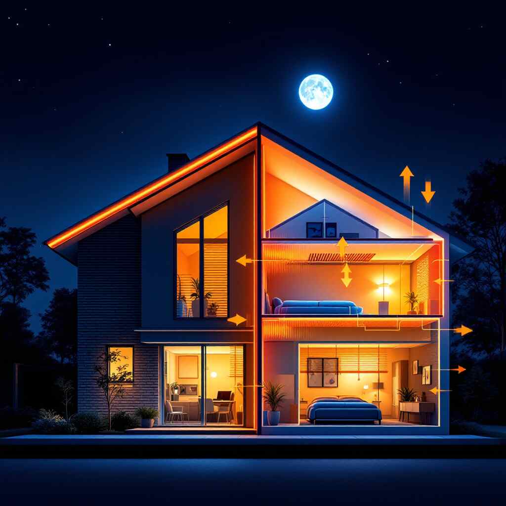 why does my house get hot at night