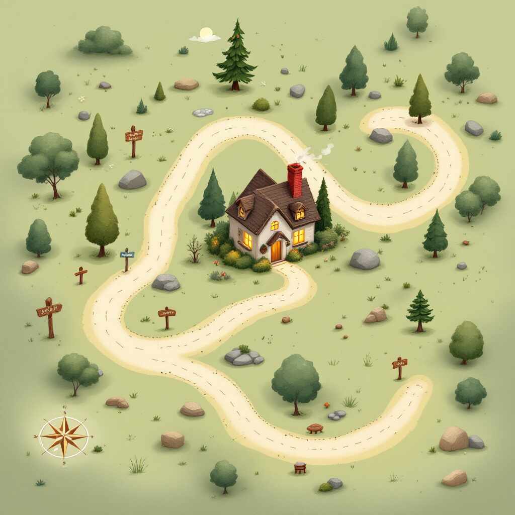how to get to the house with the red chimney