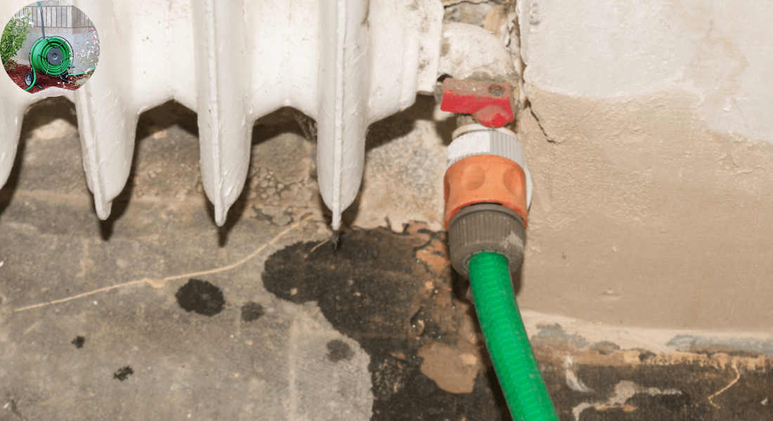 how to flush a house radiator with a garden hose