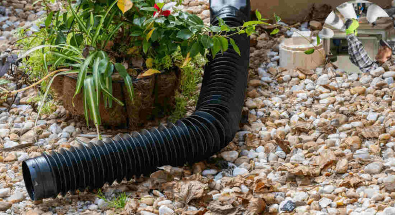 how to drain downspout water away from house