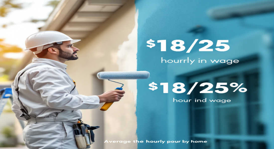 how much does a house painter make an hour
