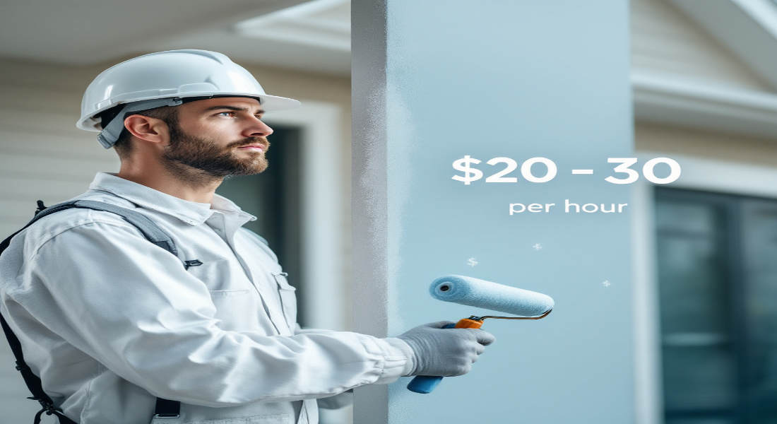 how much does a house painter make an hour