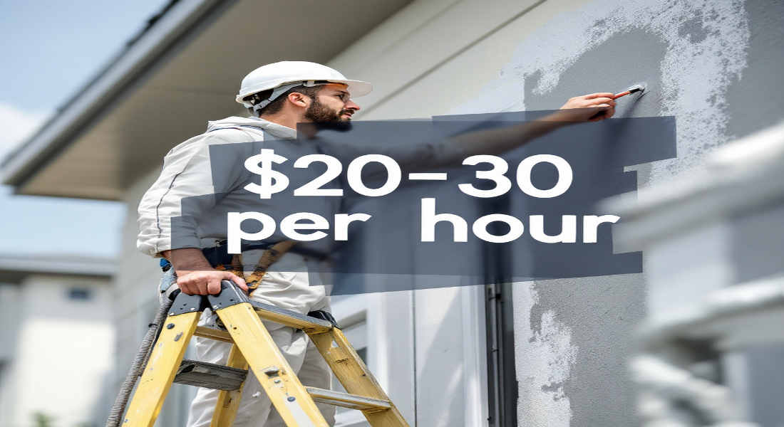 how much does a house painter make an hour
