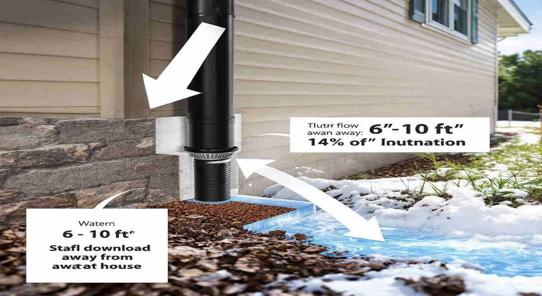 how to drain downspout water away from house