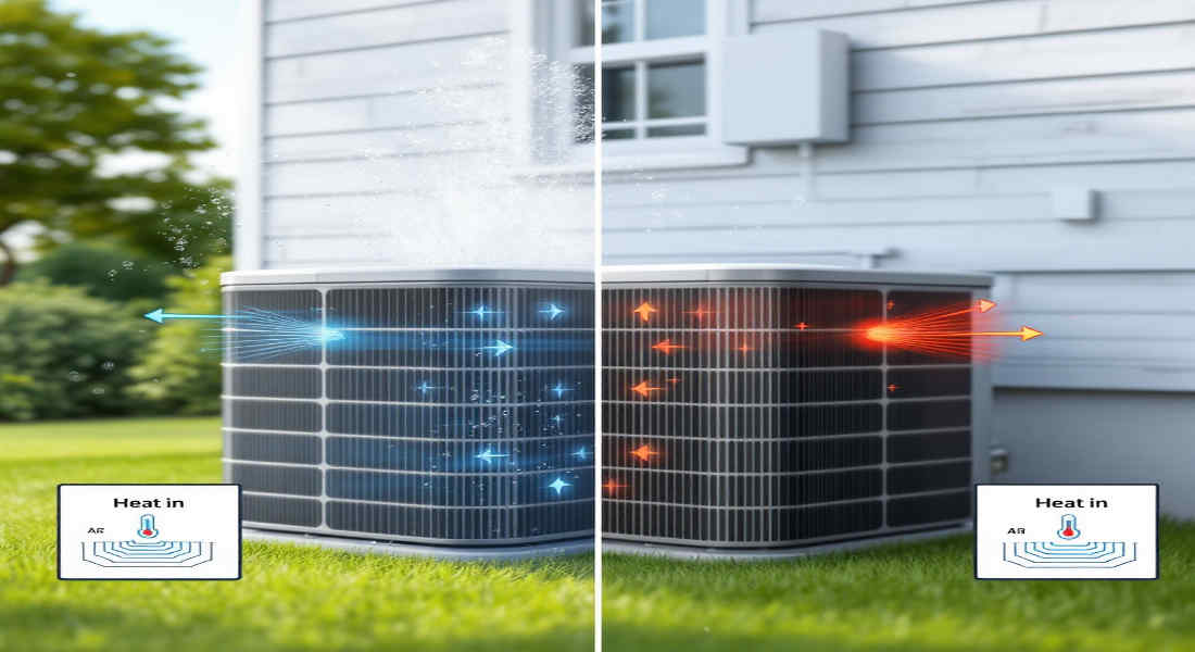 does spraying ac condenser with water help cool house