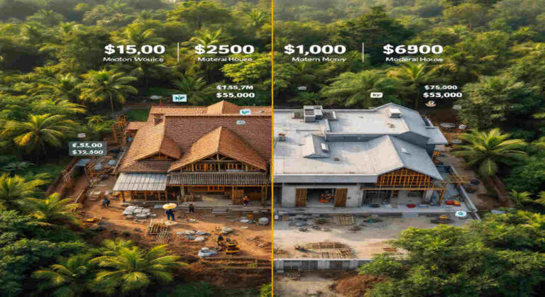 how much does it cost to build a house in laos