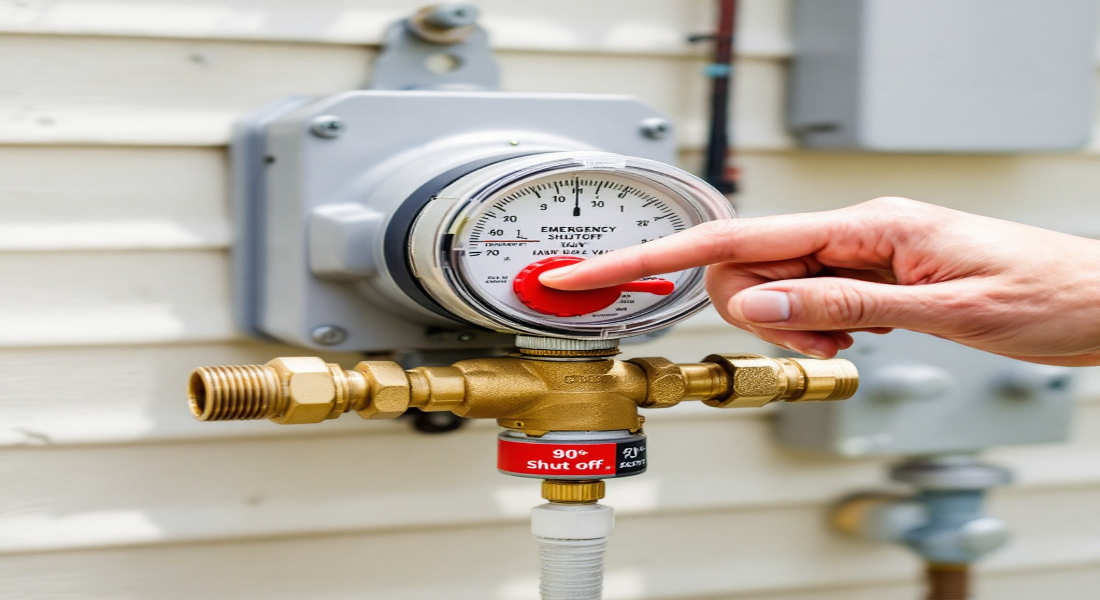 how to turn off gas line in house