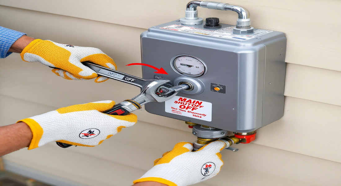 how to turn off gas line in house