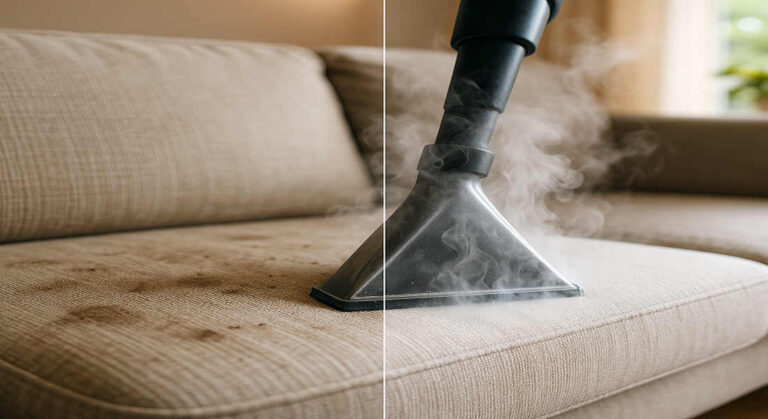 does steaming home furniture clean it