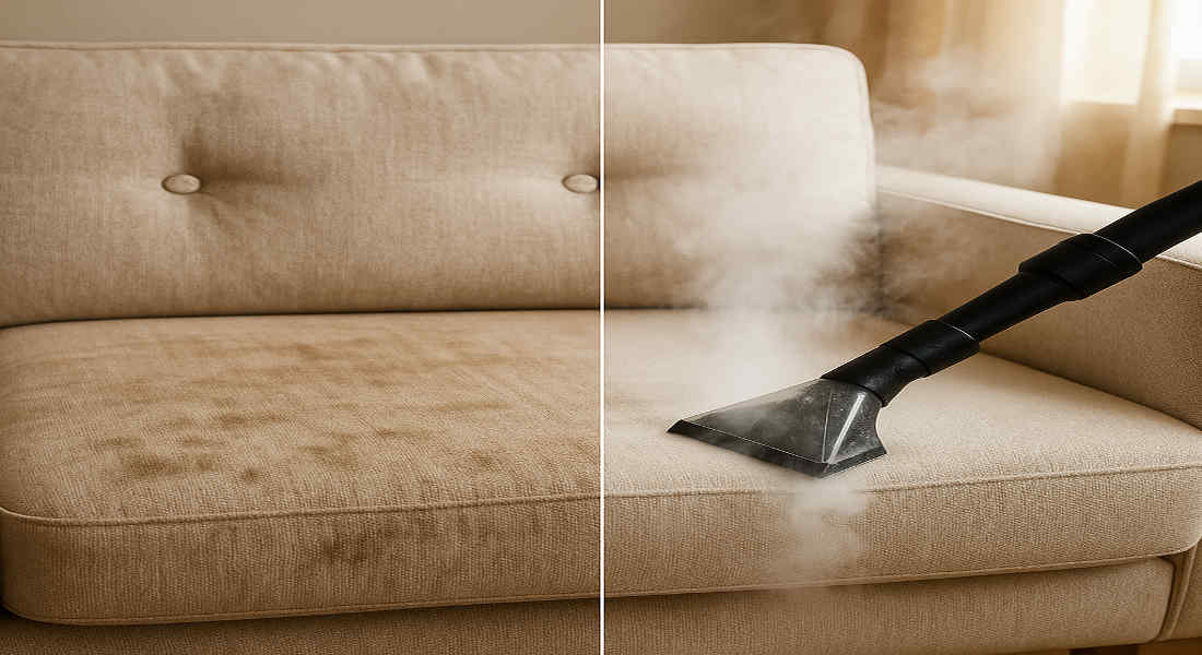 does steaming home furniture clean it