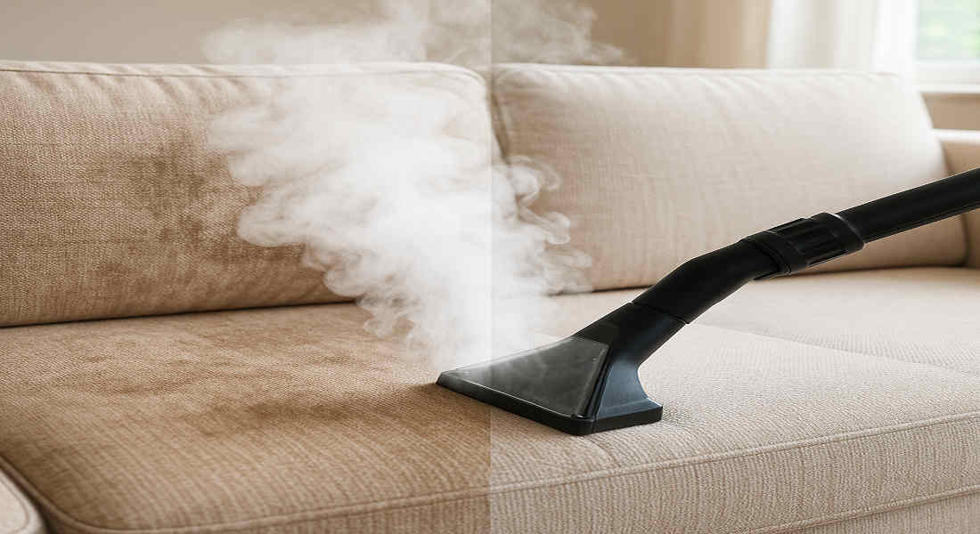 does steaming home furniture clean it