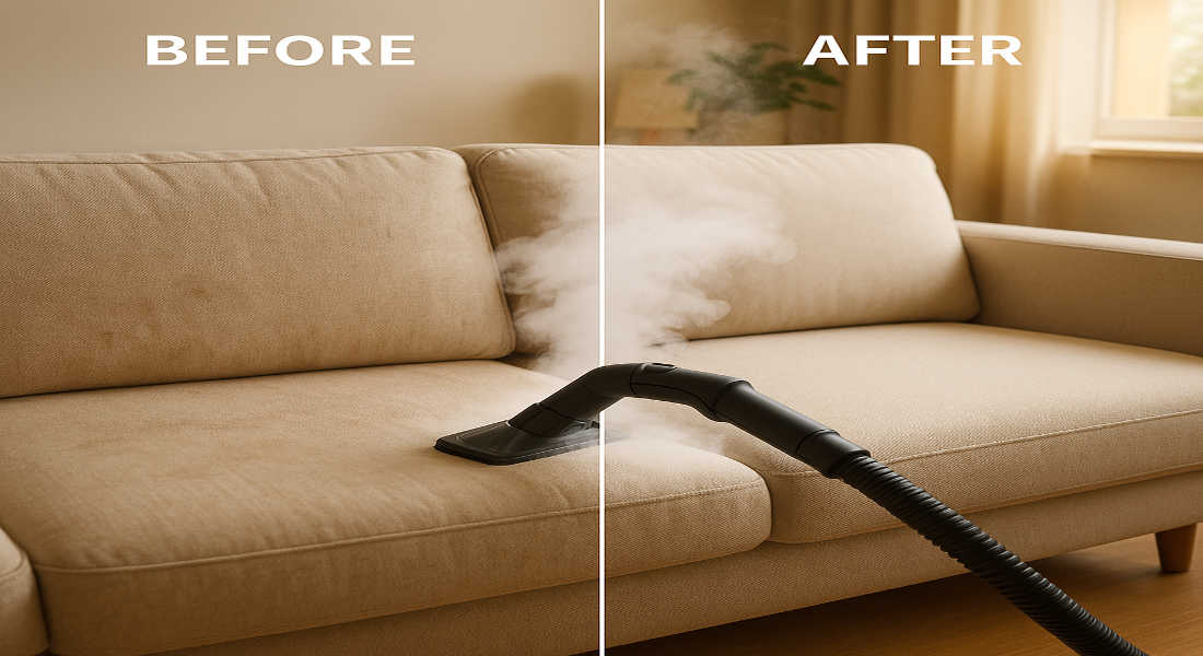does steaming home furniture clean it