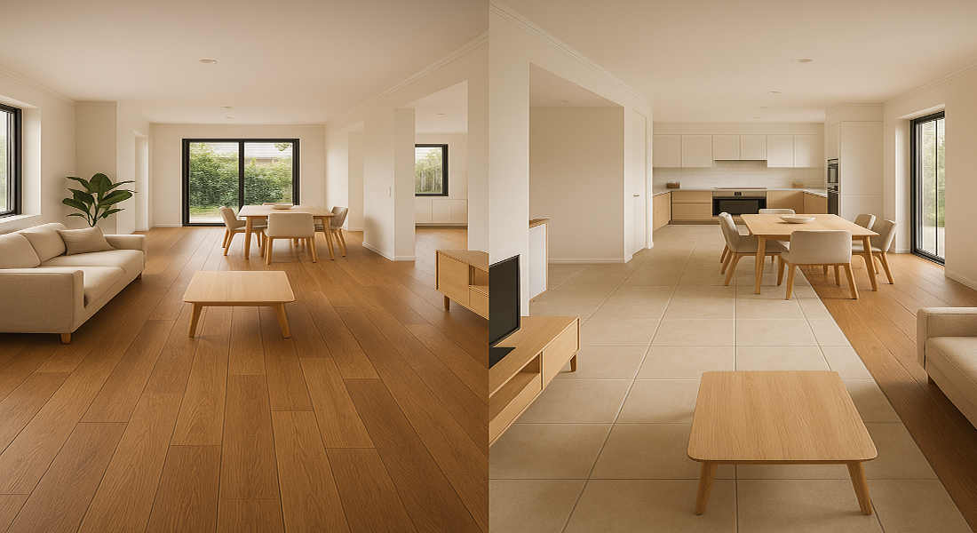 should flooring match throughout house