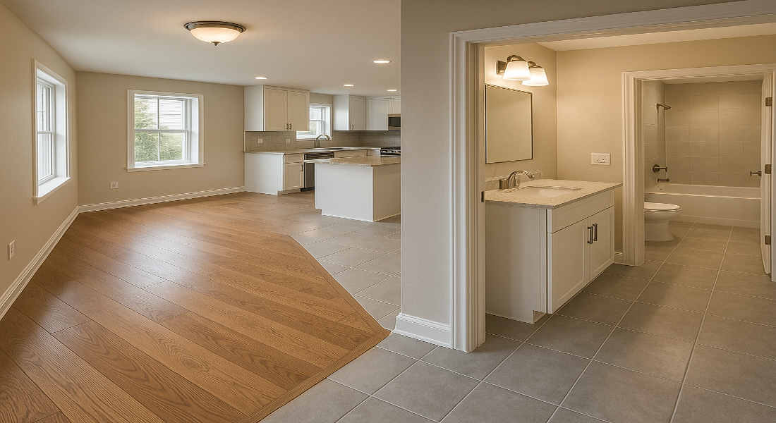 should flooring match throughout house