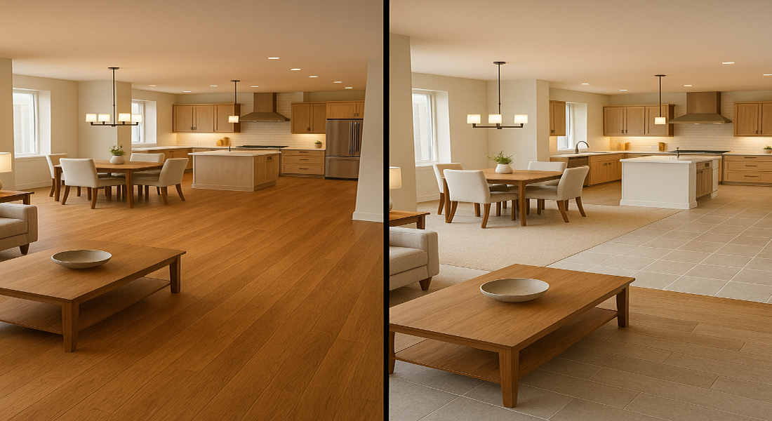 should flooring match throughout house
