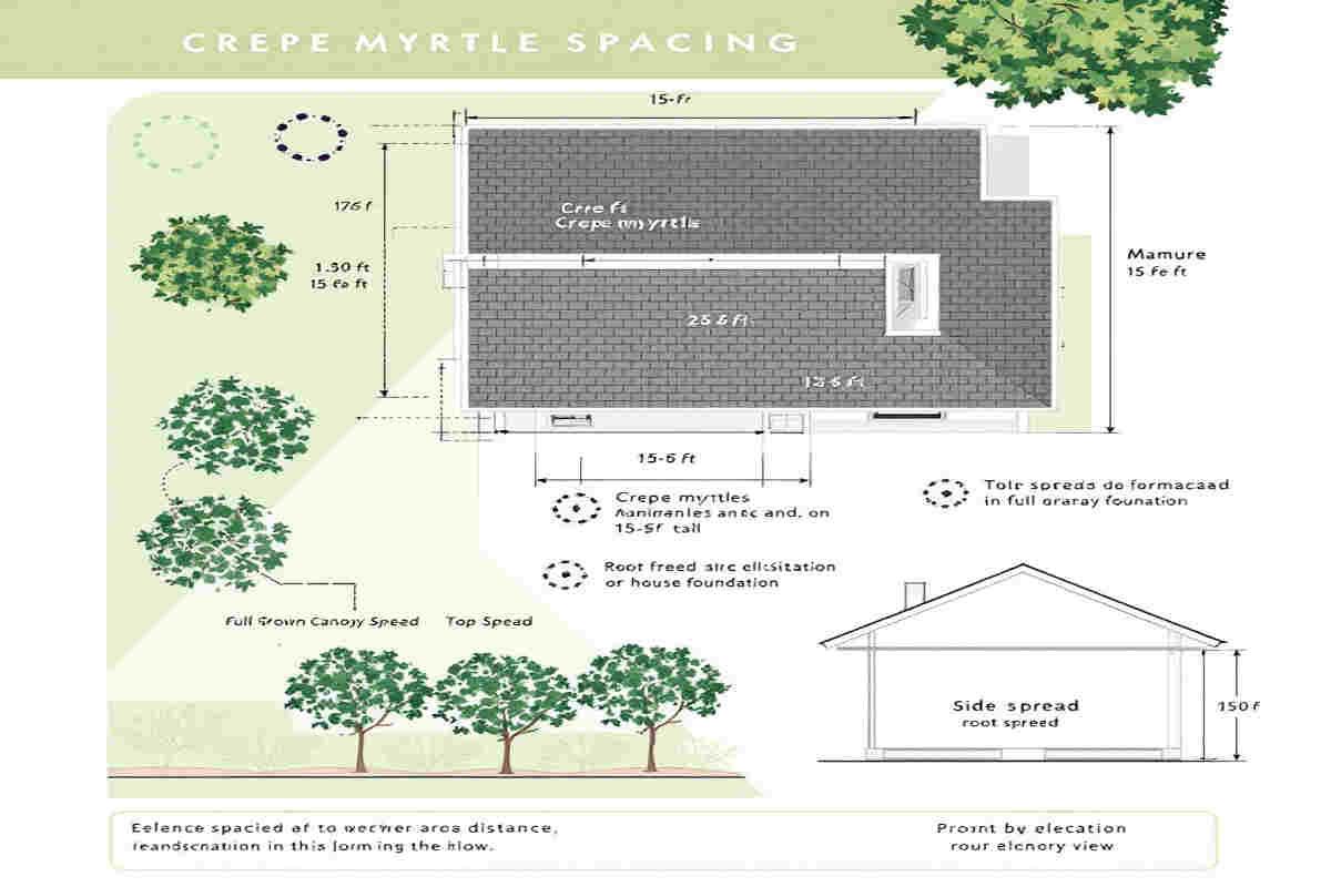 how far to plant crepe myrtle from house