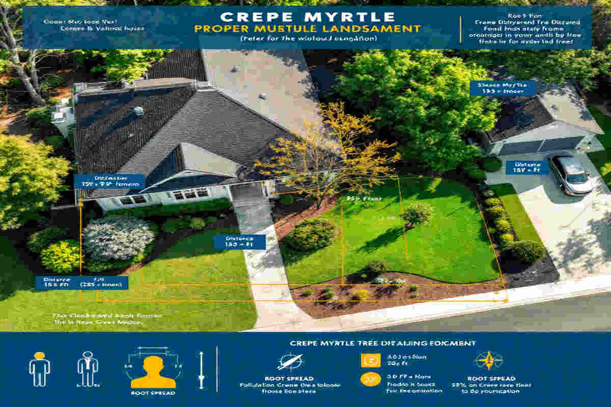 how far to plant crepe myrtle from house