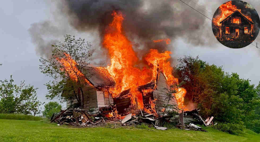 can you burn your own house down