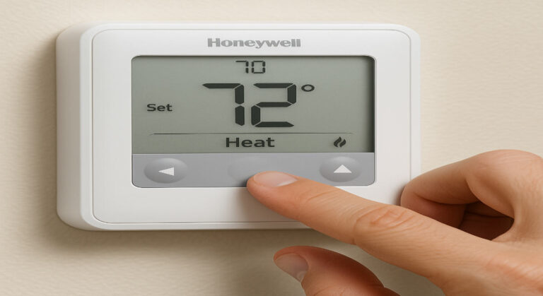 how to turn on heater in house honeywell