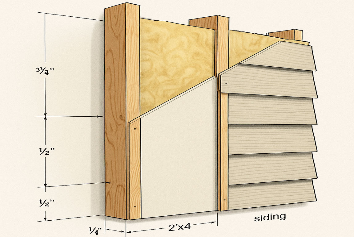 how thick is a wall in a house