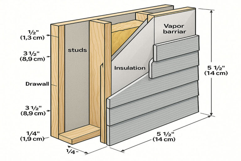 how thick is a wall in a house