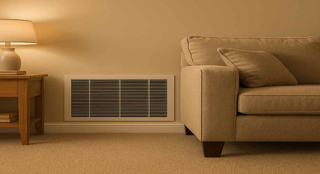 can you put furniture in home front of return vent