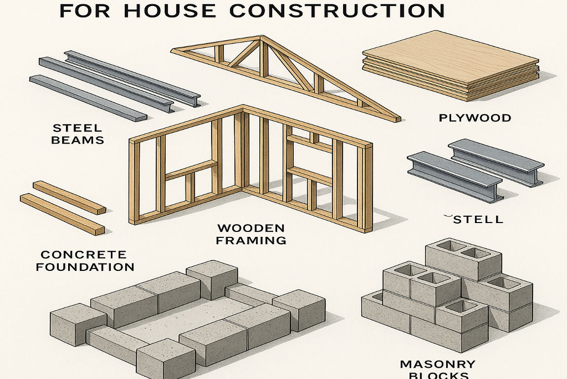 materials needed to build a house